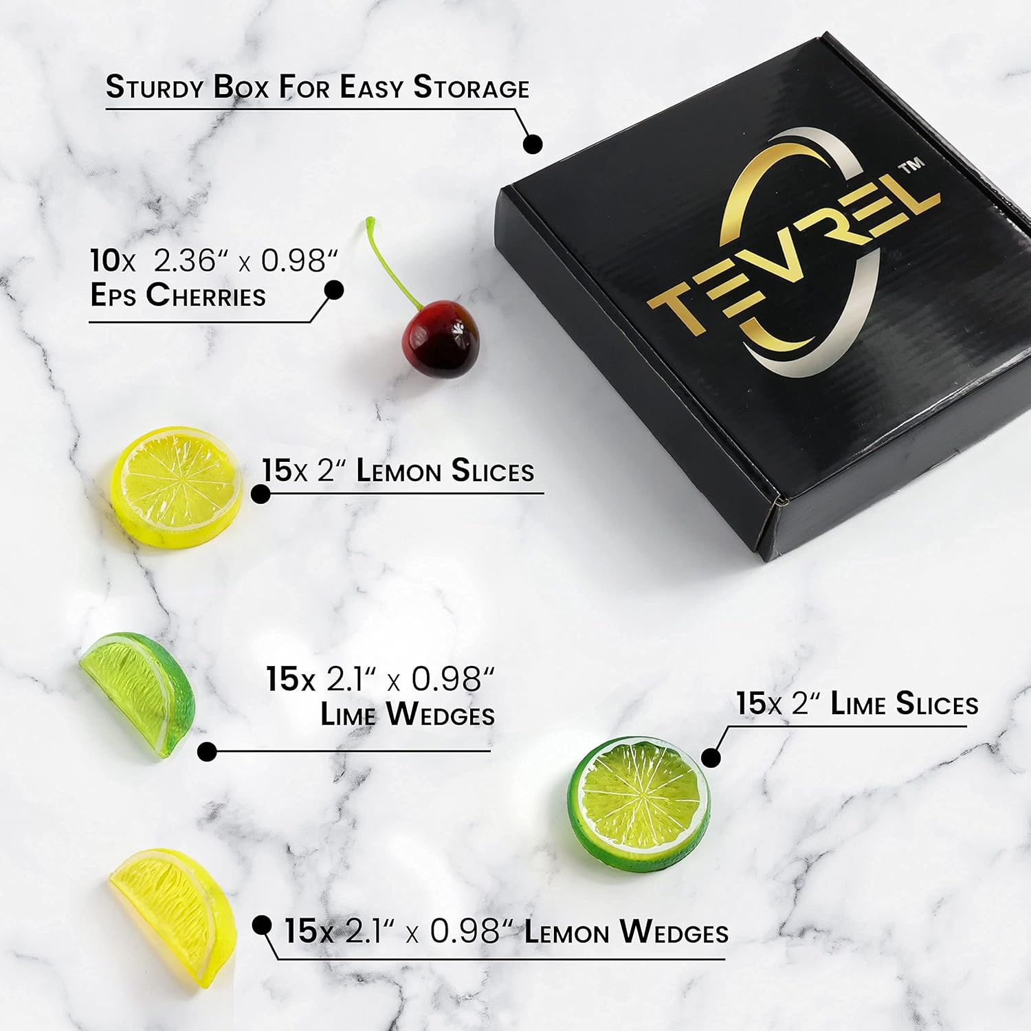 40Pcs Artificial Lifelike Cherries and Lemon Decor