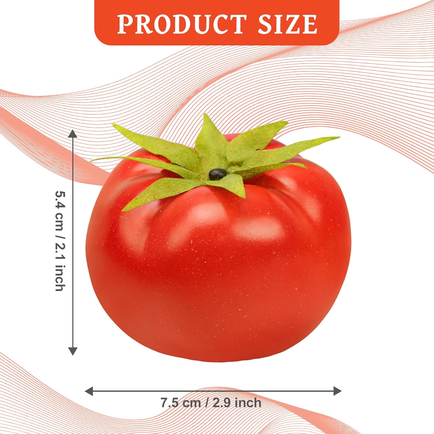 6PCS Fake Tomatoes Artificial Vegetables Lifelike Decor