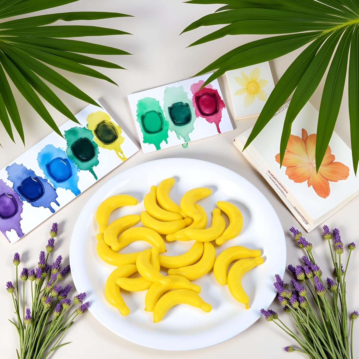 20Pcs Yellow Mini Fake Banana Fruit Decor Props