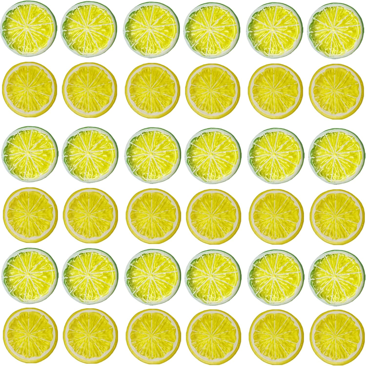RONYOUNG 40PCS Artificial Lemon Slices Decorative