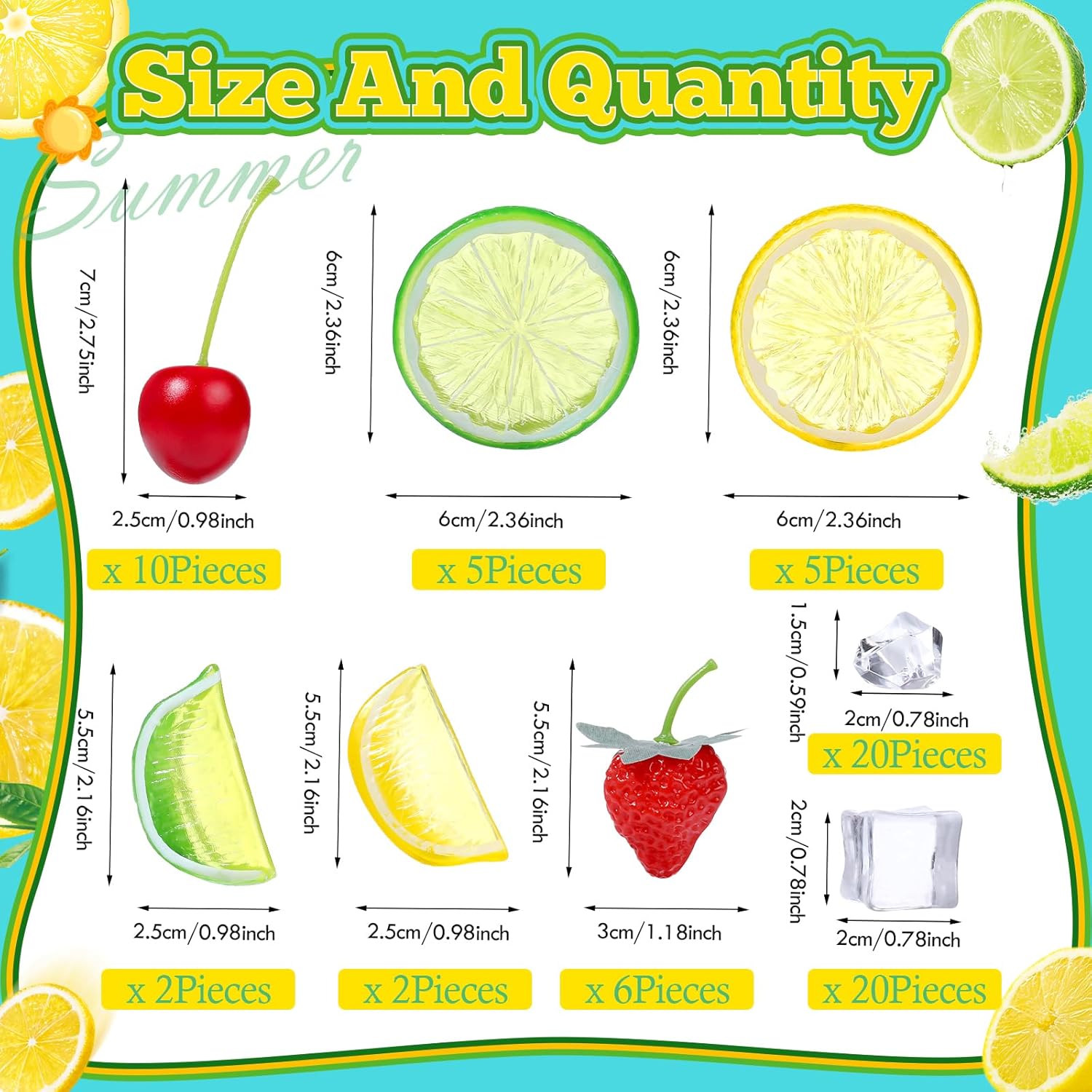 70 Piece Artificial Fruit Set for Home Decor