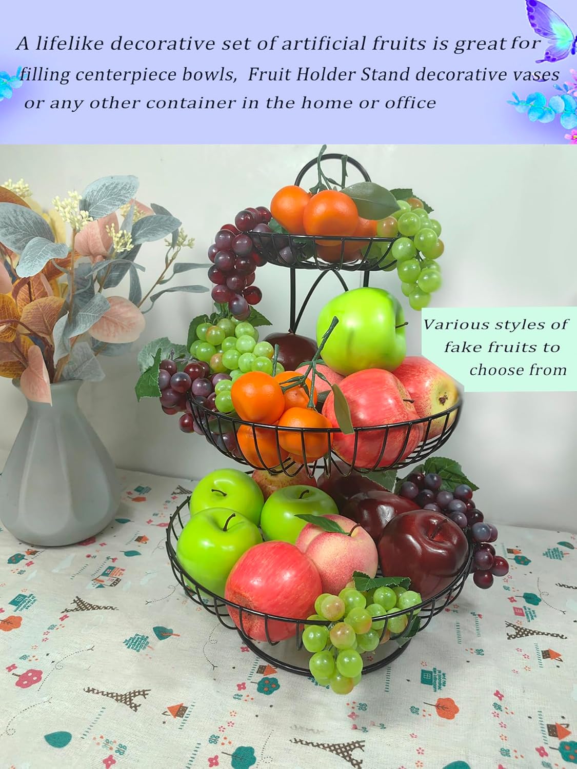 12Pcs Dark Red Artificial Apples for Home Kitchen Decoration