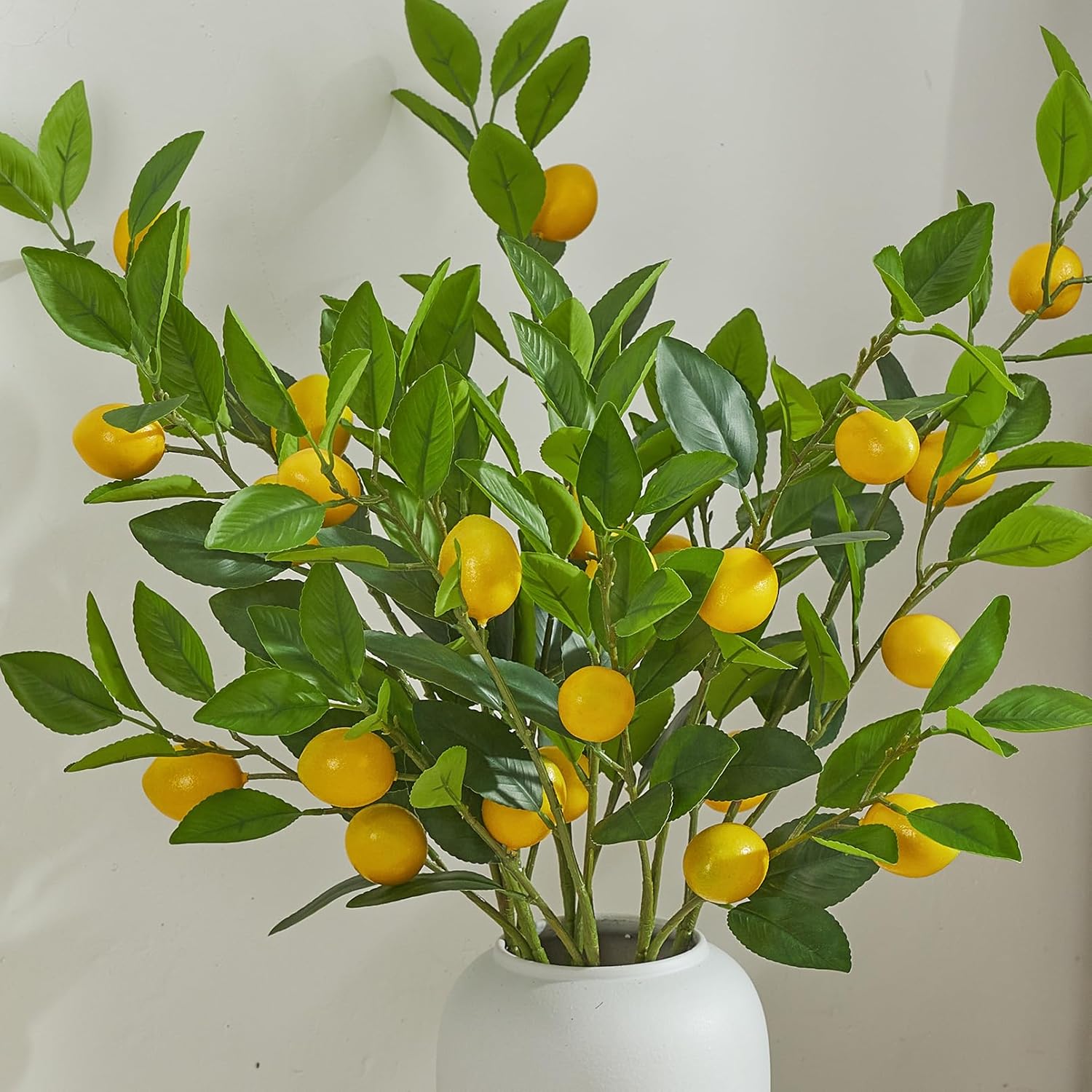 36 Inch Artificial Lemon Branches with Realistic Fruits and Leaves
