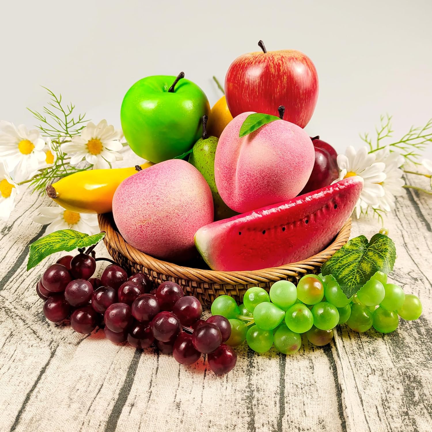 12 Pcs Artificial Fruits Decor Set