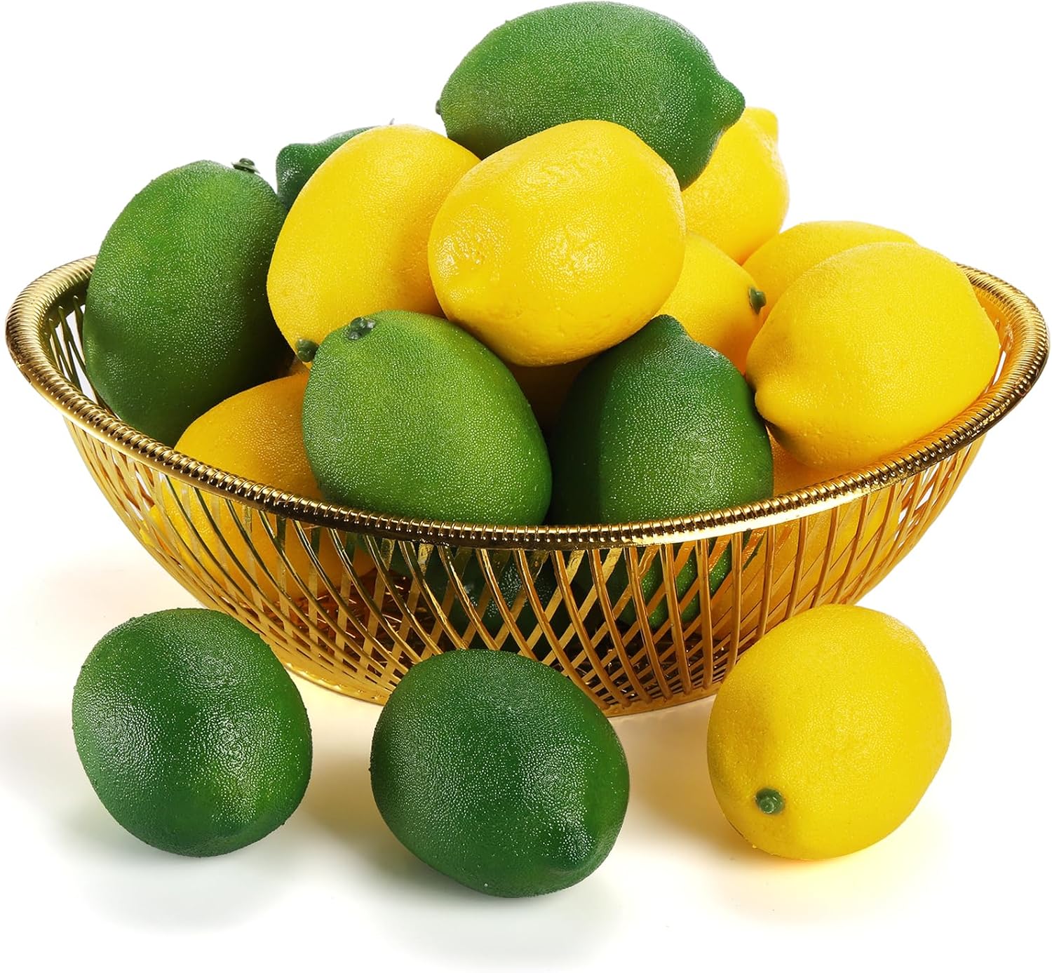 ZEAYEA 40 Pcs Artificial Lemons for Home Decor