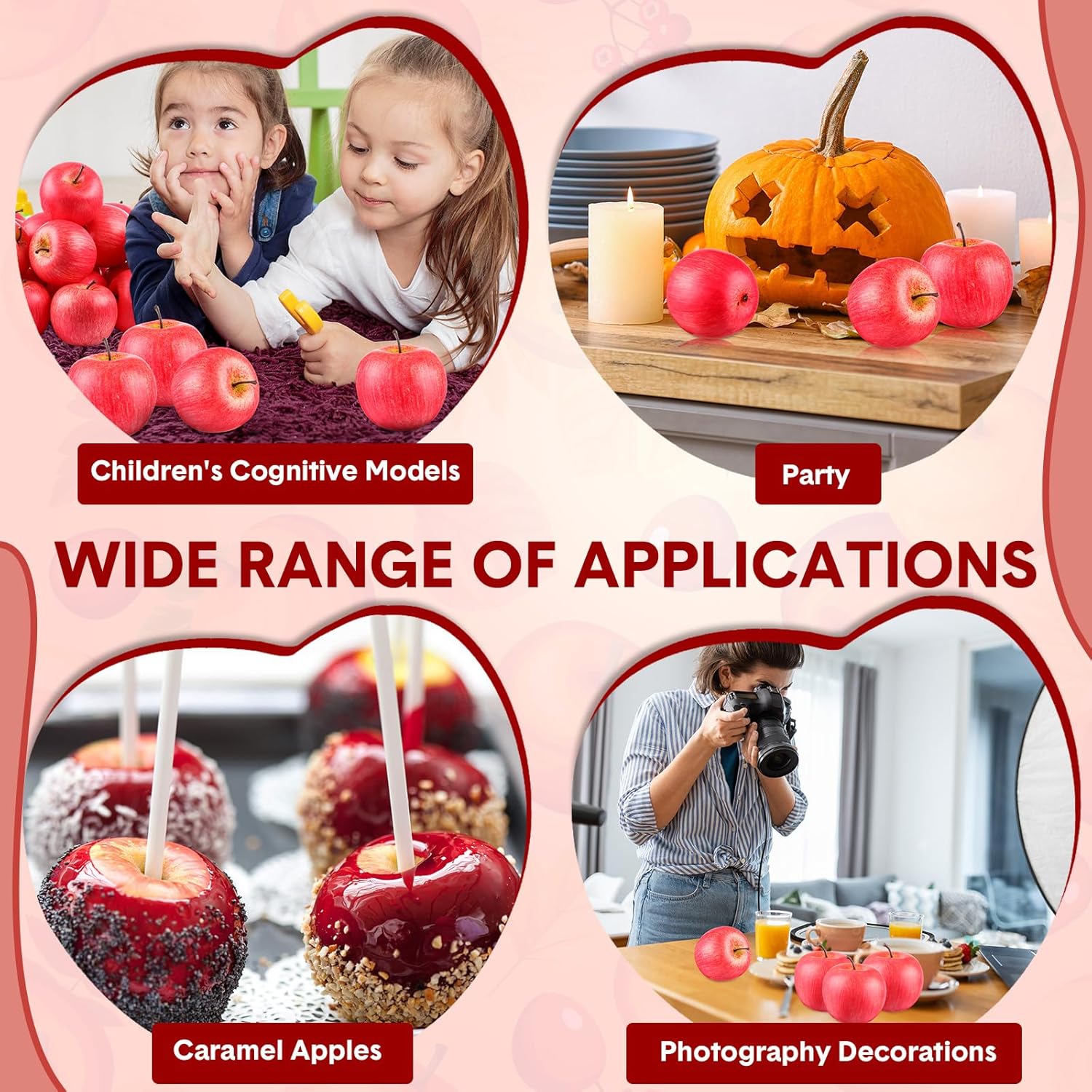 Yunlly 24 Pcs Realistic Artificial Apples Decor 1