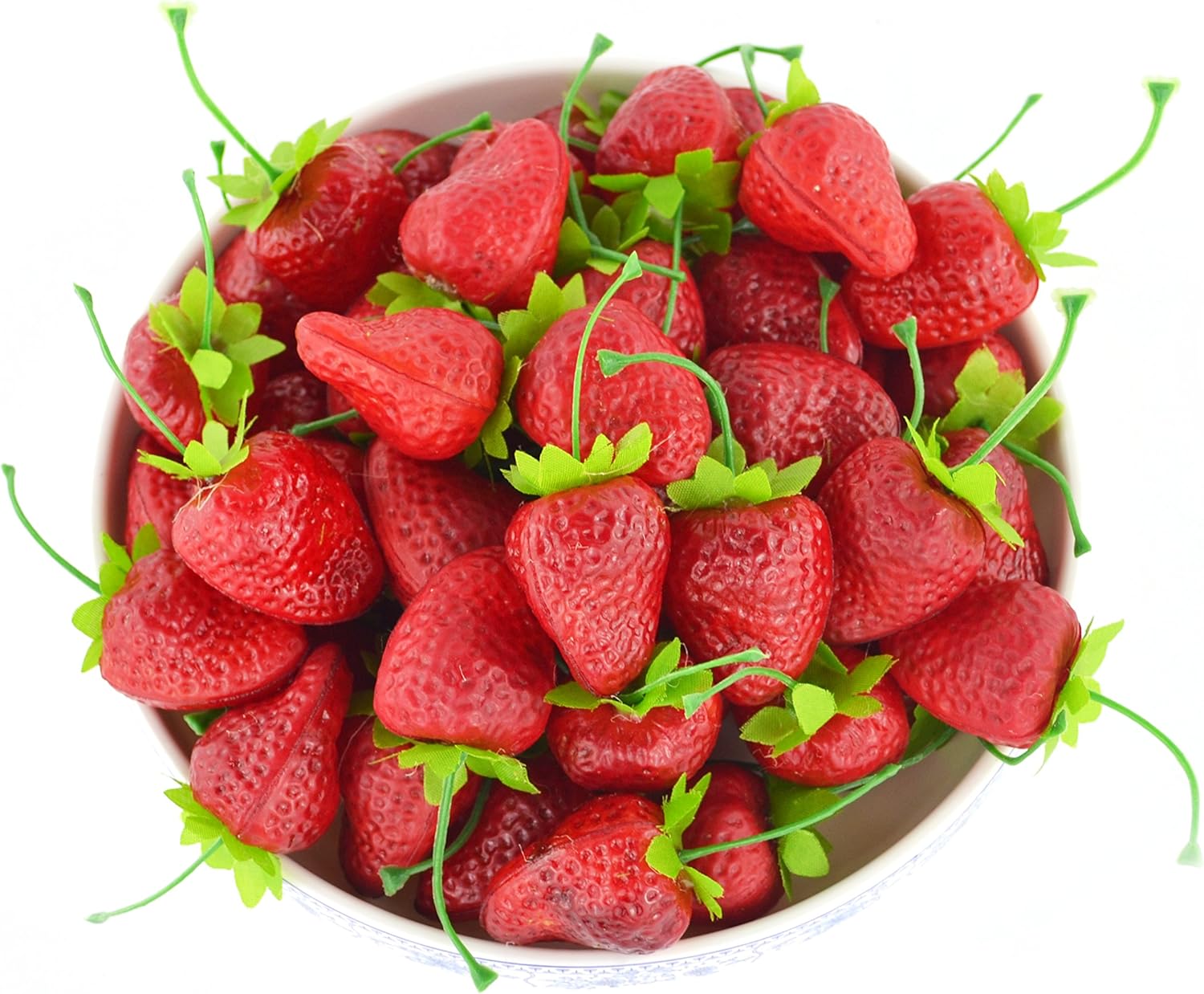 Jedfore Realistic Fake Strawberries 36 Pcs Set